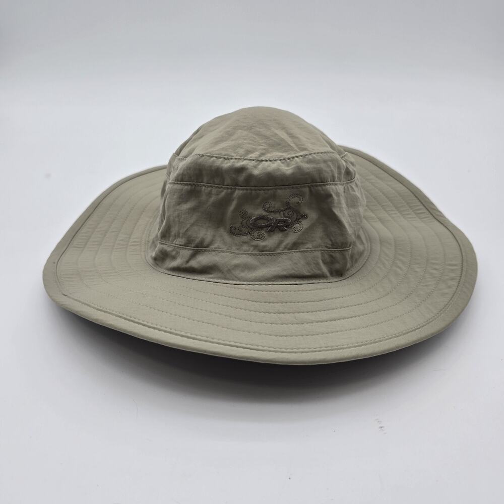 Outdoor Research Hat Womens Large Hiking Sun Beach Safari Fish Wide Brim Brown